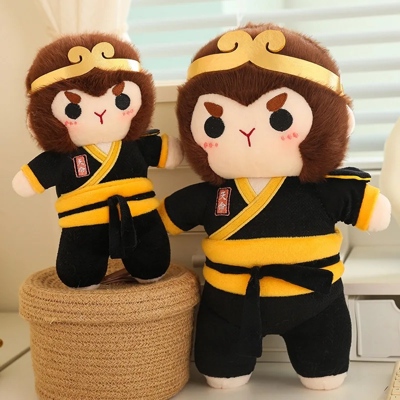 Black Myth: Wukong Plush Sun Wukong Figure Bolster Pillow Doll Game Anime He Wukong Cute Soft Sofa Kids Christmas Gifts