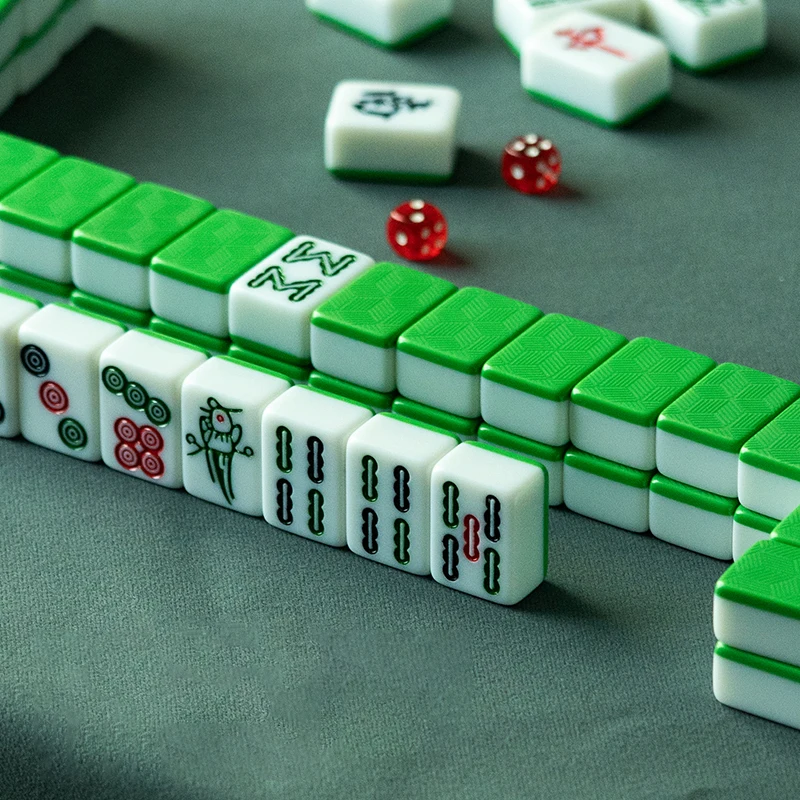 Hot Mahjong set 40mm High Quality Mahjong Games HomeTravel 144pcs mahjong tiles Chinese Funny Family Table Board Game MJ81