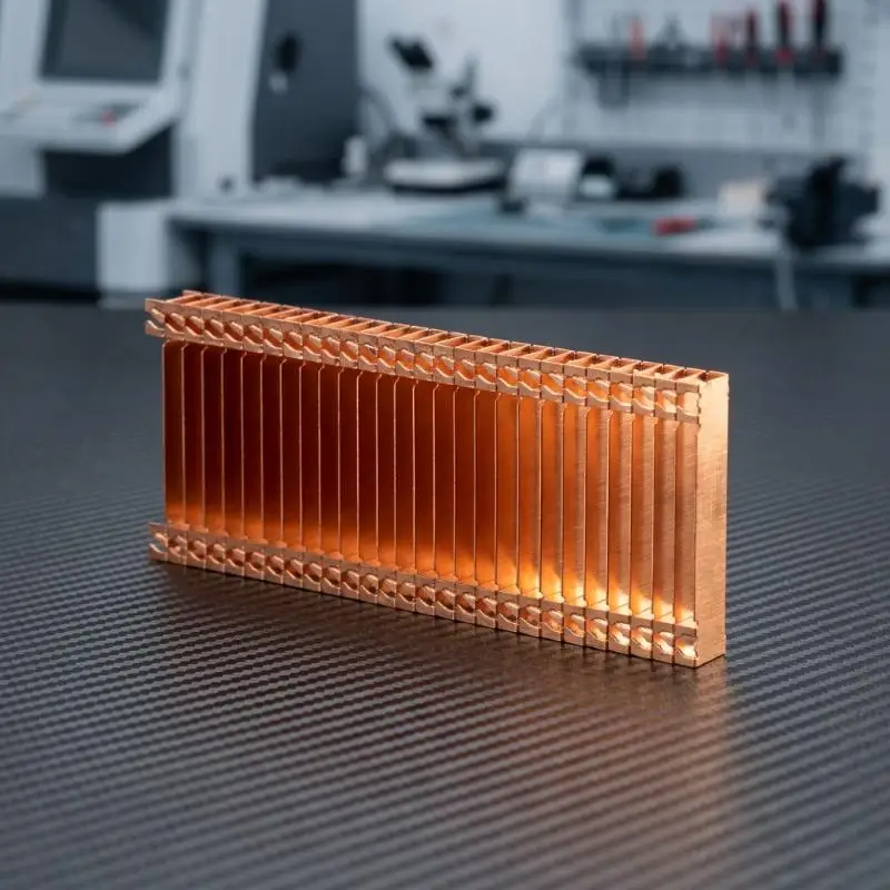 5.5x28x65mm Copper Fin Heat Sink Radiator Cooling Cooler For Heat Pipe Heatsink Computer Accessories