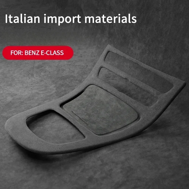 Car Interior Center Console Gear Shift Lever Panel Shell Alcantara Suede For Mercedes Benz E-Class W212 W213 2019-2025