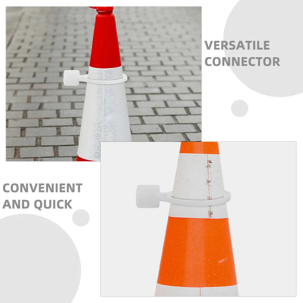 ตัวเชื่อมต่อกรวยจราจร 12 ชิ้น ปรับความยาวได้ สำหรับงานก่อสร้าง รั้วกั้นจราจร ตัวเชื่อมต่อกรวยจราจร ตัวเชื่อมต่อโซ่พลาสติก