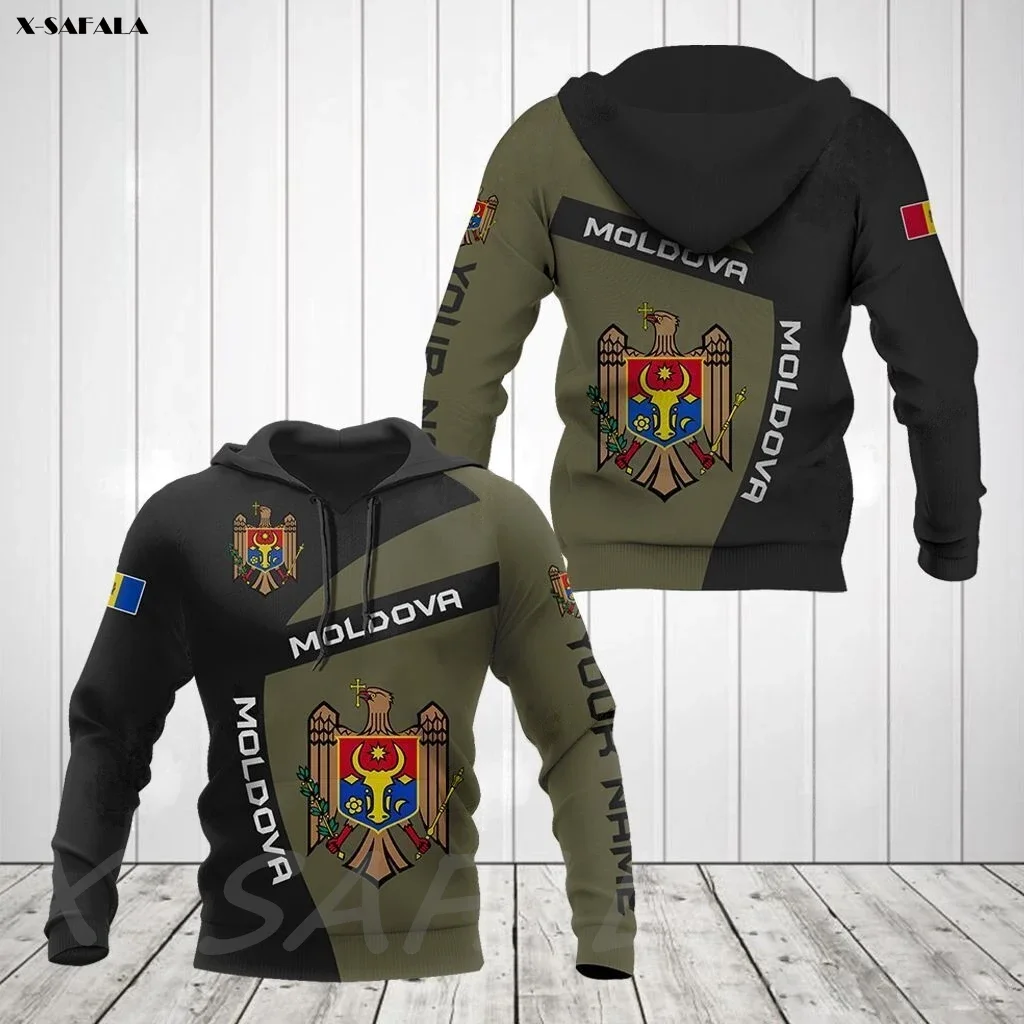 

Moldova Coat Of Arms Emble Flag Eagle 3D Print Zipper Hoodie Men Pullover Sweatshirt Hooded Jersey Tracksuits Outwear Coat