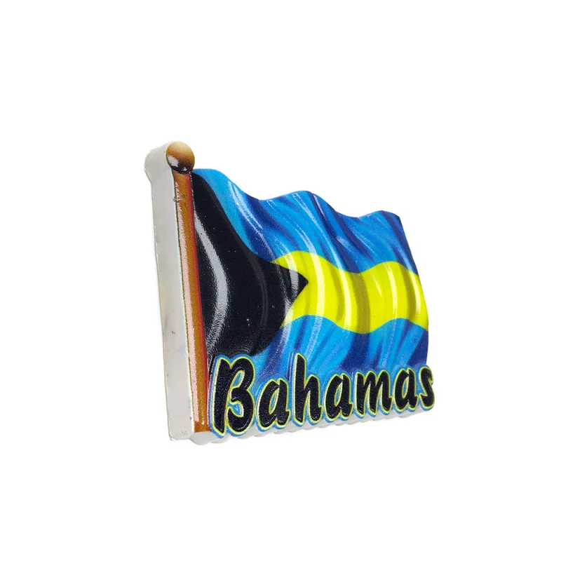 Bahamas Flying Flag Cultural and Creative Refrigerator Magnet Personalized Creative Travel Souvenir Exquisite Home Decoration - Image 6