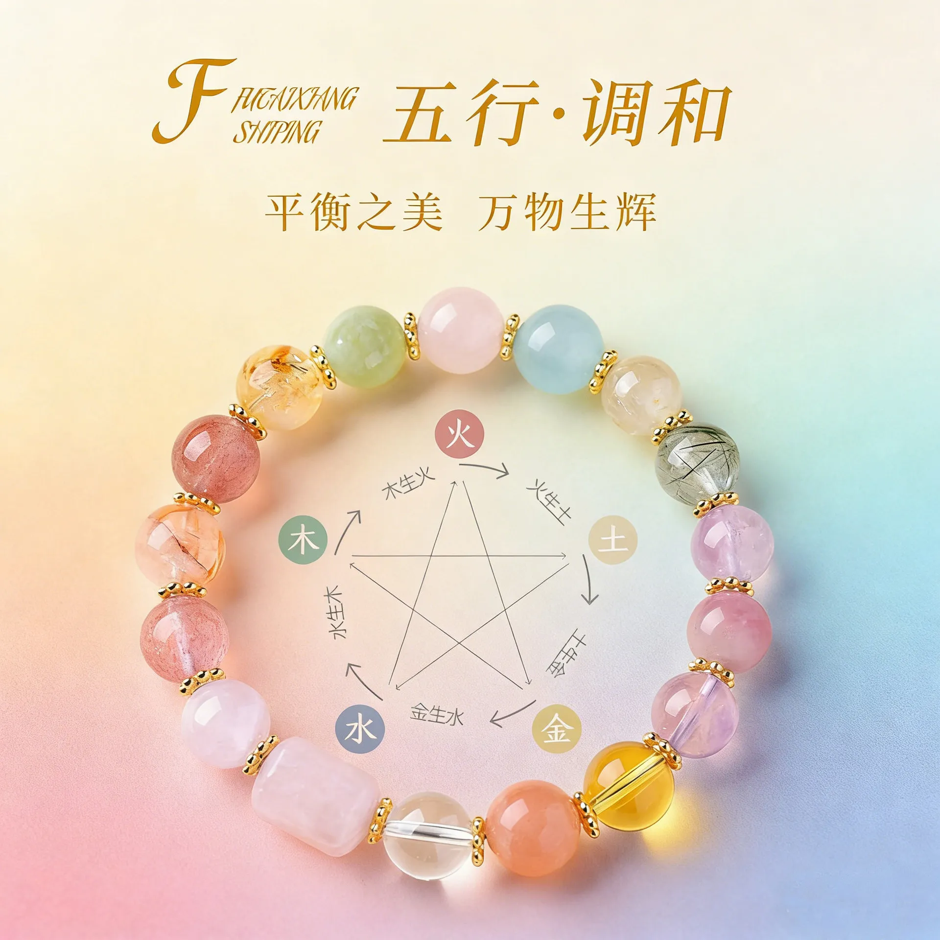 lucky-2026-five-elements-natural-crystal-handstring-women-aquamarine-white-crystal-green-rutilated-agate-bracelet-men-good-luck