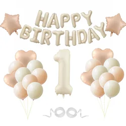 Birthday Decorations Mylar Foil Happy Birthday Banner Number Balloons for kids Girls Women Birthday Party Decorations Supplies