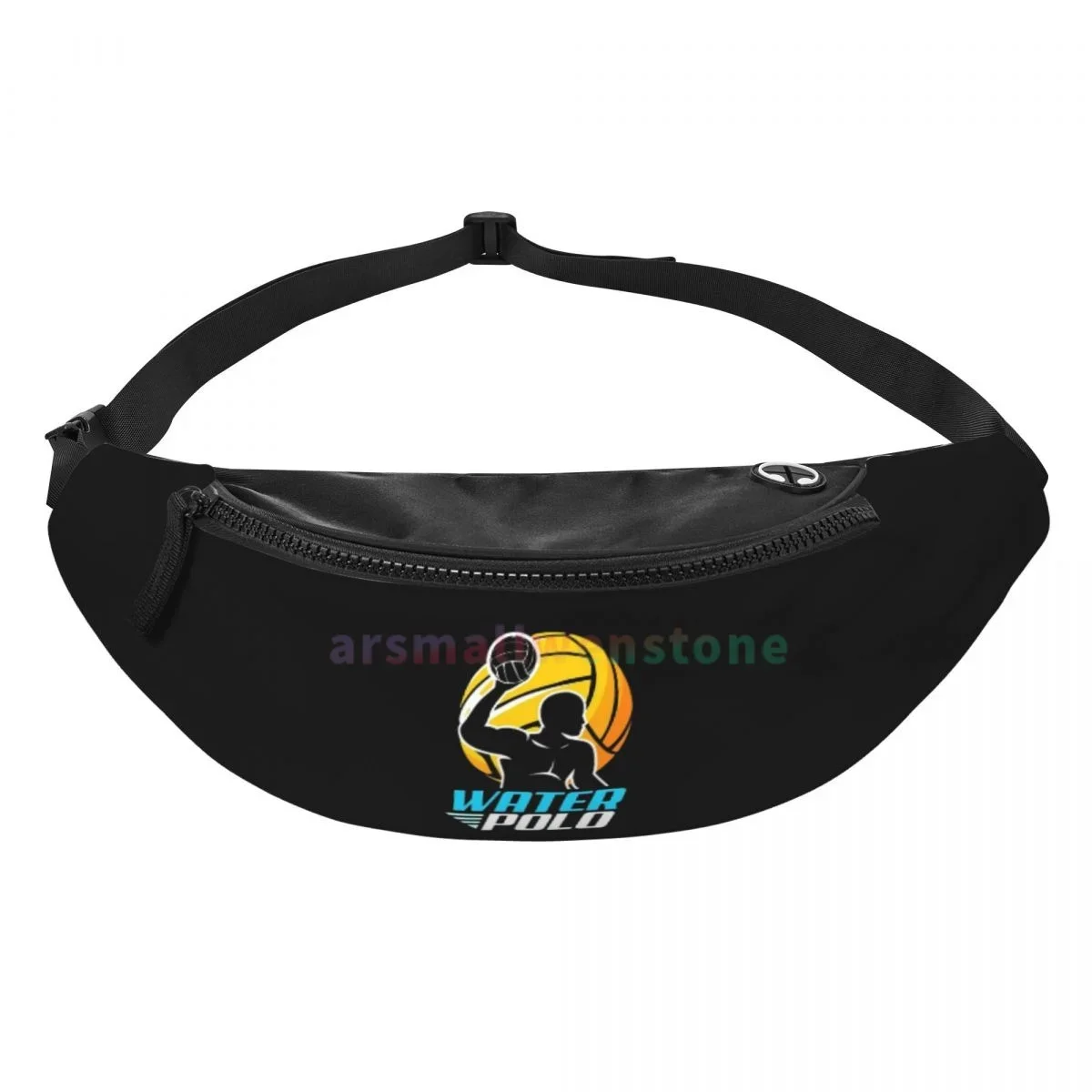 Water-Polo-Player Waist Bag with Headphone Hole Belt Bag Fashion Hip  Bag for Outdoor Casual Travelling Hiking Cycling