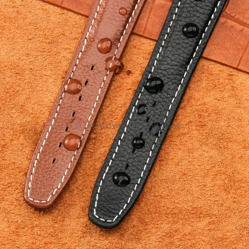 17mm 19mm Genuine Leather Watch Strap for Swatch YCS YAS YGS Wrist Band Pin Buckle Bracelet Men Sport Waterproof Watch Band