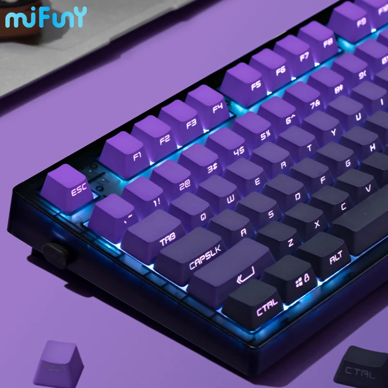 Imagem -02 - Teclado Mecânico com Fio 87 Teclas Modo Único Hot Swap Rgb Retroiluminado Trabalho de Escritório Mecanico Mifuny-mk870