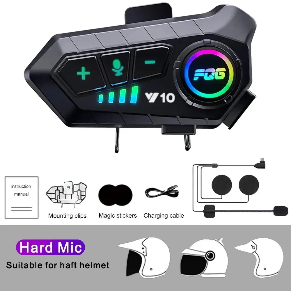 velev Bluetooth 5,3 Helm Headset drahtlose Freis prec heinrich tung Telefon Kit Motorrad wasserdichte Kopfhörer MP3-Musik-Player Lautsprecher für Moto 4