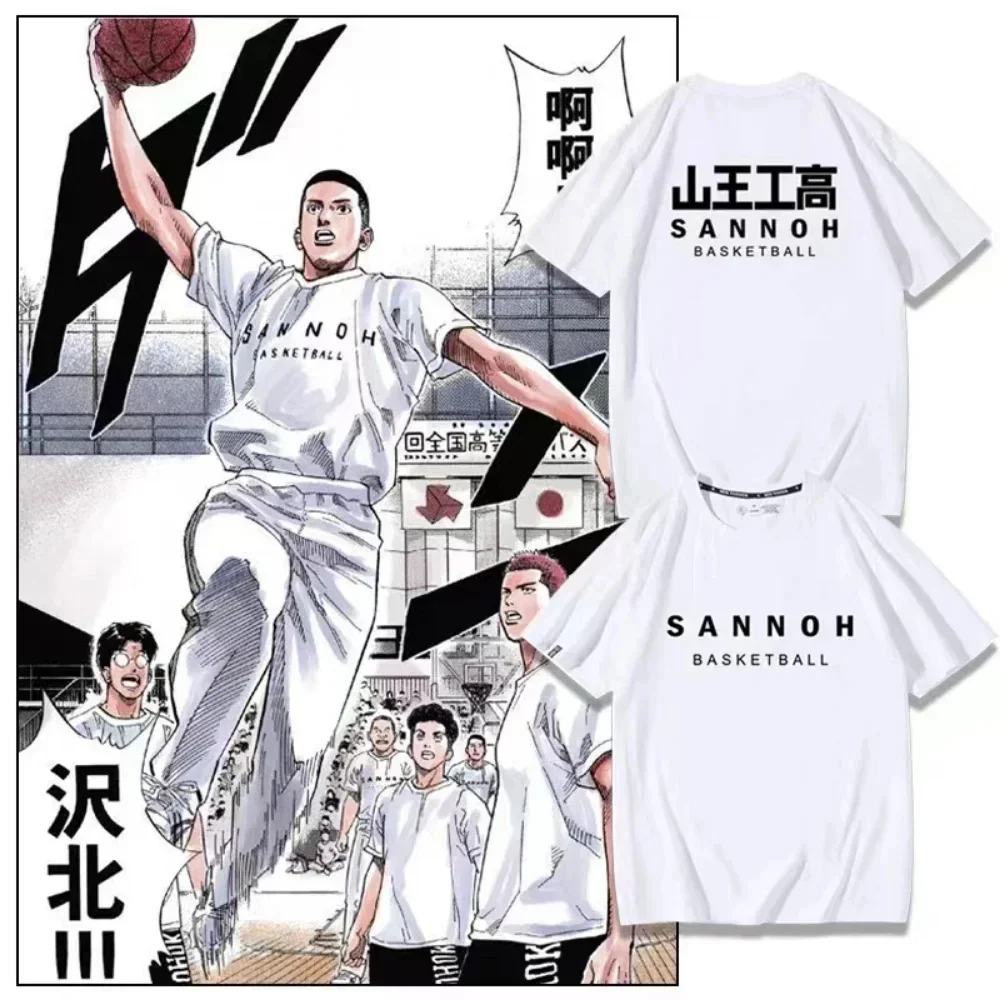 Men's Japanese Anime The First Slam Man T-Shirt Slam Dunk Shohoku Dunk Basketball Team T-shirt Sakuragi Hanamichi Print Men Tees