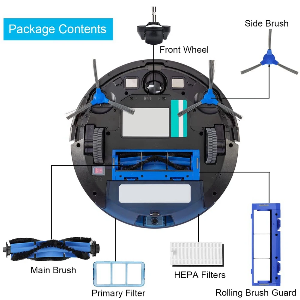 Filtro HEPA de Cepillo Lateral de cepillo principal de repuesto Compatible con Robots 11S 15C 30C 35C, accesorios para aspiradoras