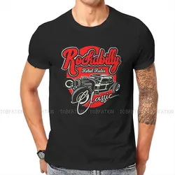 50s Rockabilly Retro Hot Rod Rock and Roll Vintage Rockers T Shirt Vintage High Quality Tshirt Big Size Crewneck Men Clothes