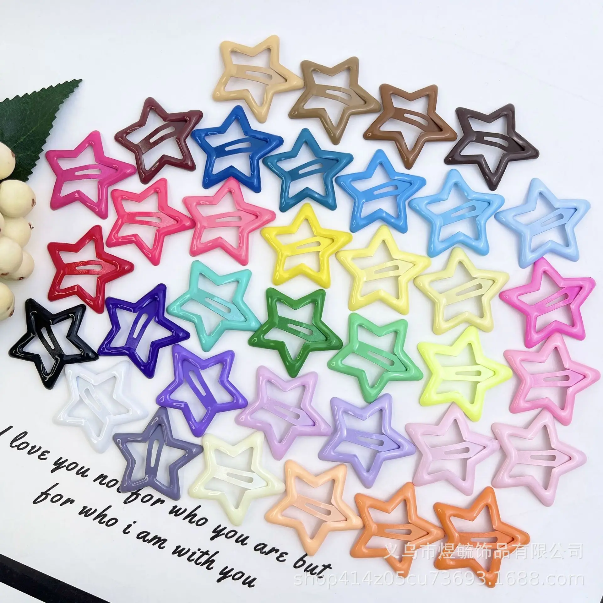 50pcs Colorful Star BB Hair Clips Girls Y2K Cute Star Barrettes Women Simple Metal Snap Clip Headdress Hair Jewelry Accessories image 6