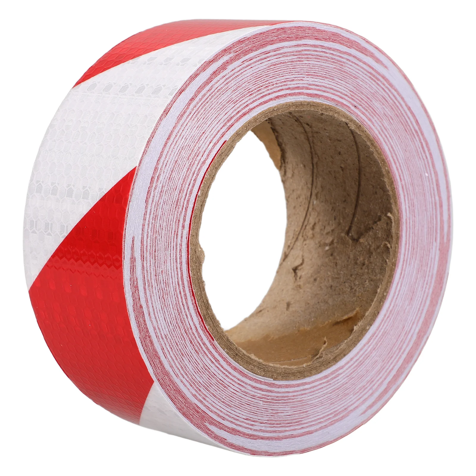 1 Roll Reflective Warning Tape Bright Diagonal Stripes For Concrete Driveway Outdoor Indoor Use Vehicles Roads Construction