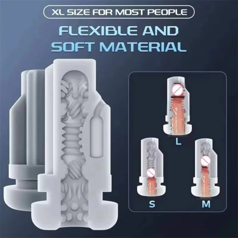 Electric Retractable Sucking Jet Cup Insertion Heated Male Masturbation Cup Pussy Stimulator Male Masturbator Adult Products