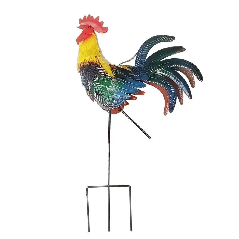 

Metal Rooster Garden Statue Decor Chicken Sculpture Figurines Metal Yard Art Chicken Lawn Ornament For Outdoor Garden