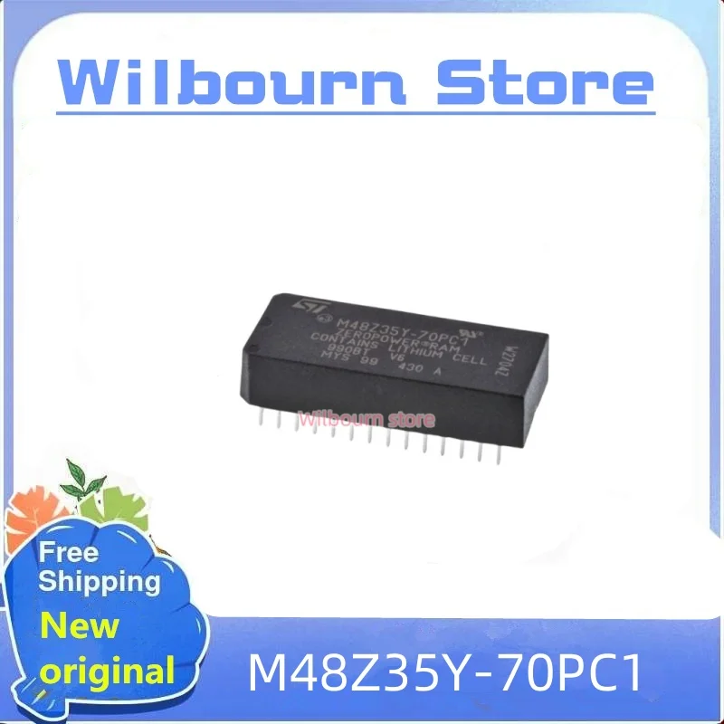 2pcs/LOT  M48Z35Y-70PC1 M48Z35Y DIP-28  Access memory