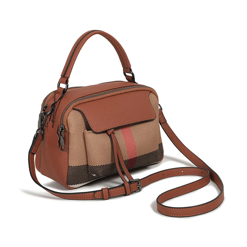 

Элегантная городская кожаная женская сумка, классическая парижская сумка ручной работы, винтажная повседневная сумка-тоут, практичная сумка-мессенджер через плечо