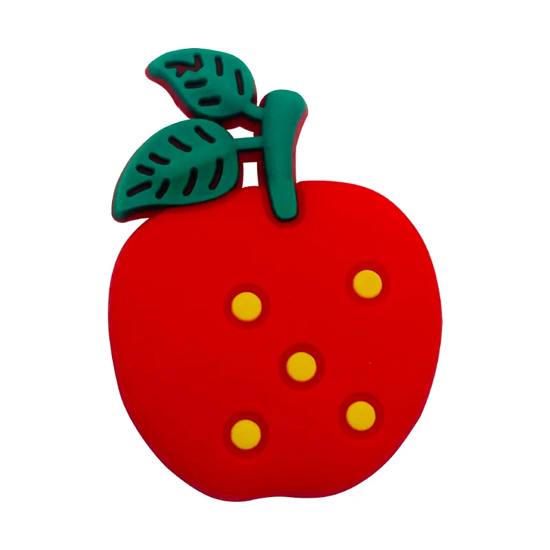 Red Strawberry Shoe Charms Designer PVC Green Plant Shoes Decaration Sandals Accessories Women Girls Gifts