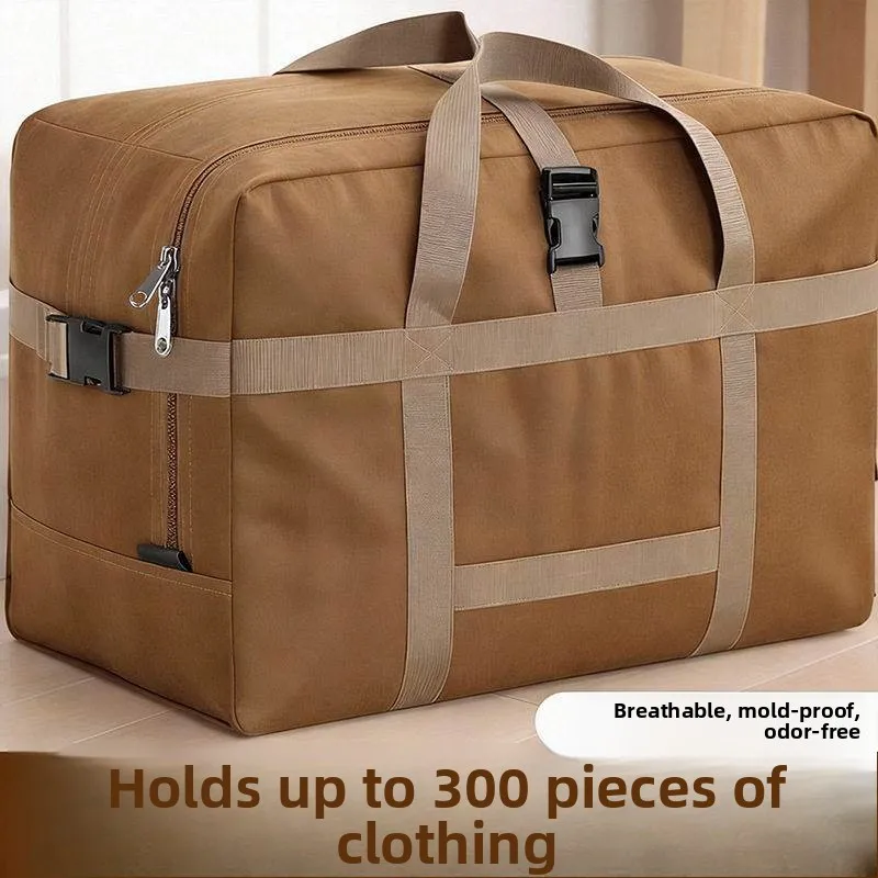 Thick Oxford Cloth Luggage Bag Durable Moving Packing Large Capacity Clothes Quilt Handheld Storage Bag Travel Organizer