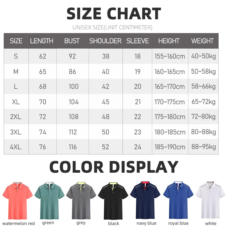 Customized Embroidered Sweat-absorbent Sports Clothes Printing Logo Picture Text Team Name Quick Dryingn Polo t Shirts For Men image 5