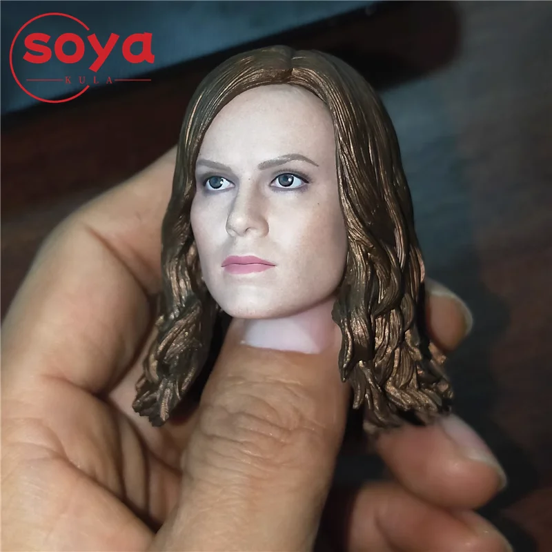 1/6 스케일 브리 라슨 헤드 스컬프트 PVC 헤드 조각 모델 12인치 여성 군인 액션 피규어 바디 인형용