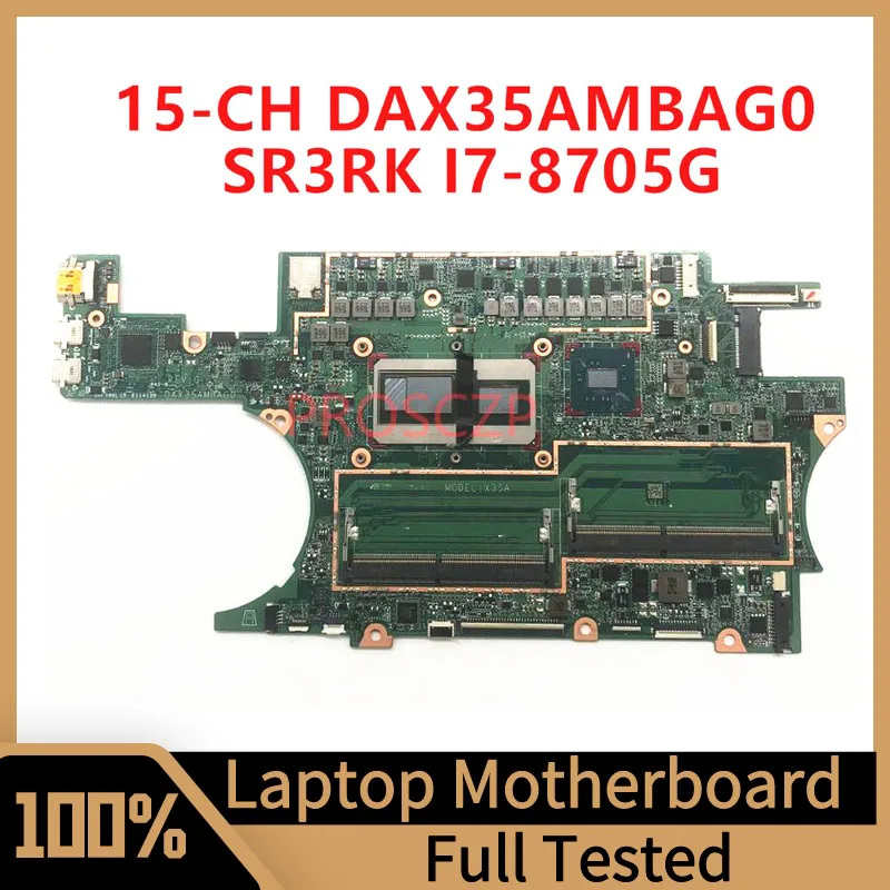 

DAX35AMBAG0 Mainboard For HP Spectre X360 15-CH Laptop Motherboard With SR3RK I7-8705G CPU 100% Full Tested Working Well