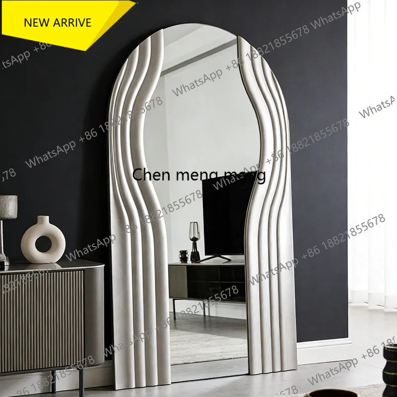 z183 Cream wind irregular full-body mirror American style household wall-mounted dressing mirror Audition mirror