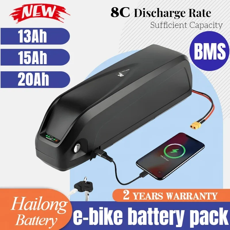 

Electric mountain bike Battery Hailong 21700/18650 Cells Pack 48V 52V 15Ah 20Ah Powerful Lithium Battery for bafang BBS02 BBSHD