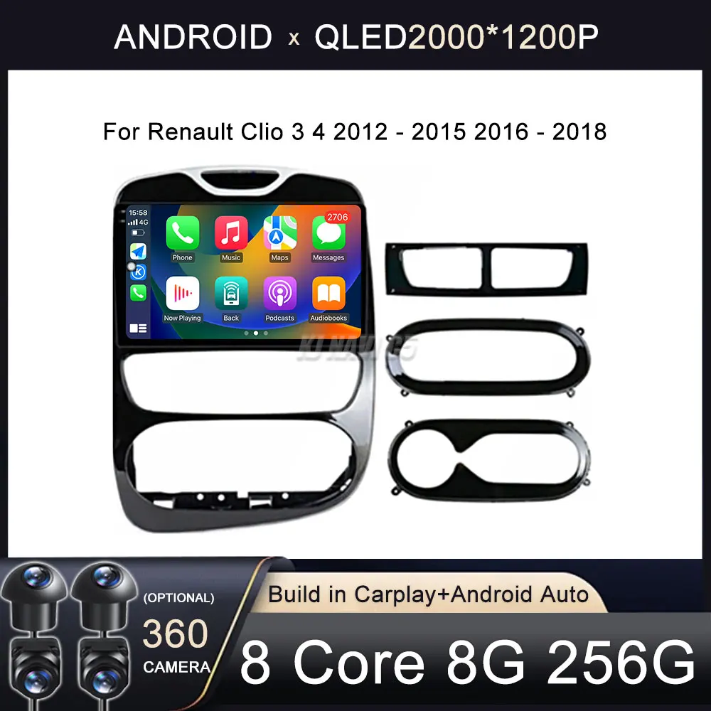 

10.1" Android 13 For Renault Clio 3 4 2012 - 2015 2016 - 2018 Auto Carplay Car Radio Video Multimedia Player Stereo Audio GPS