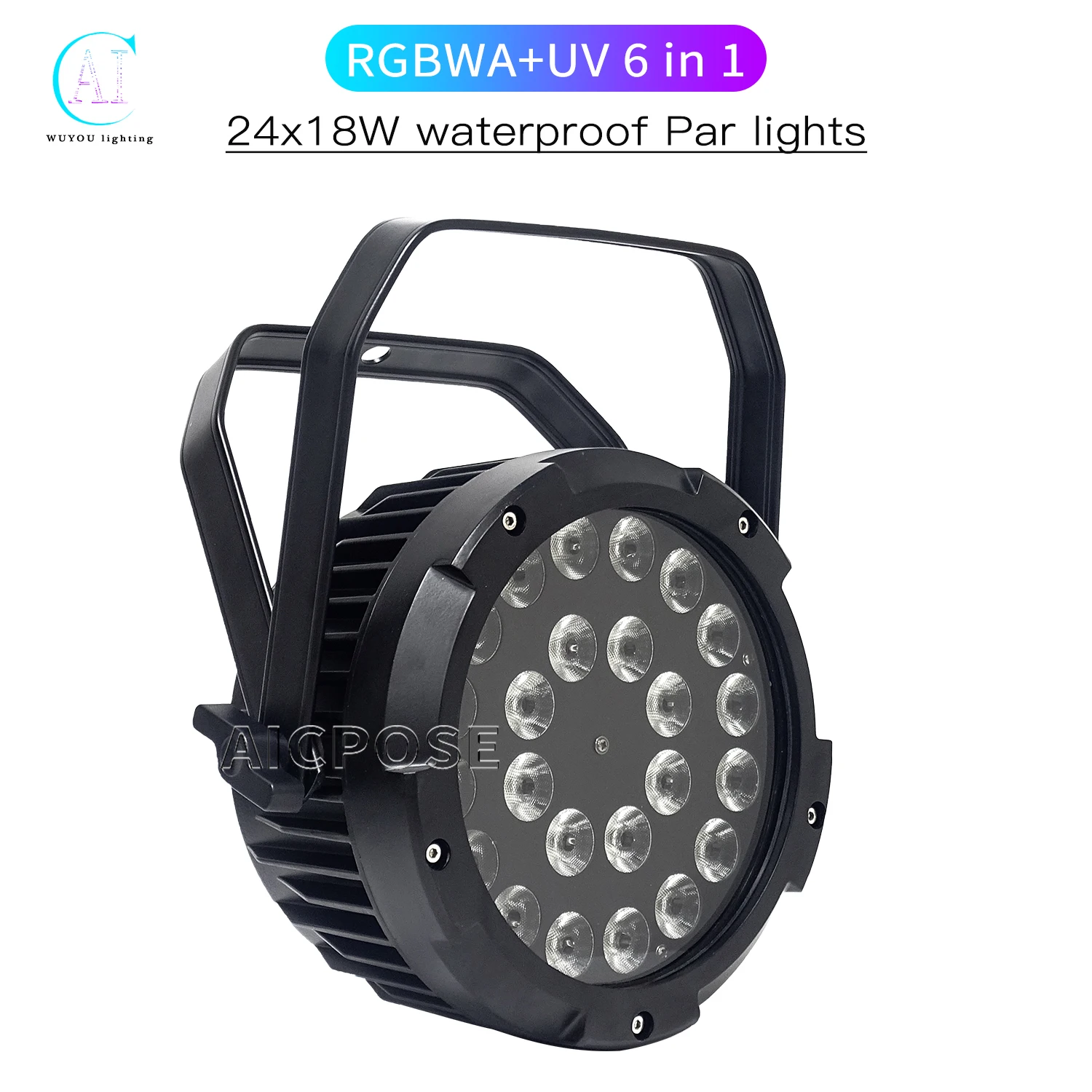 24x12W RGBW/24x18W RGBWA UV 6 in 1 LED Waterproof Par Light DMX Control DJ Disco Bar Wedding Outdoor Show Festive Lighting