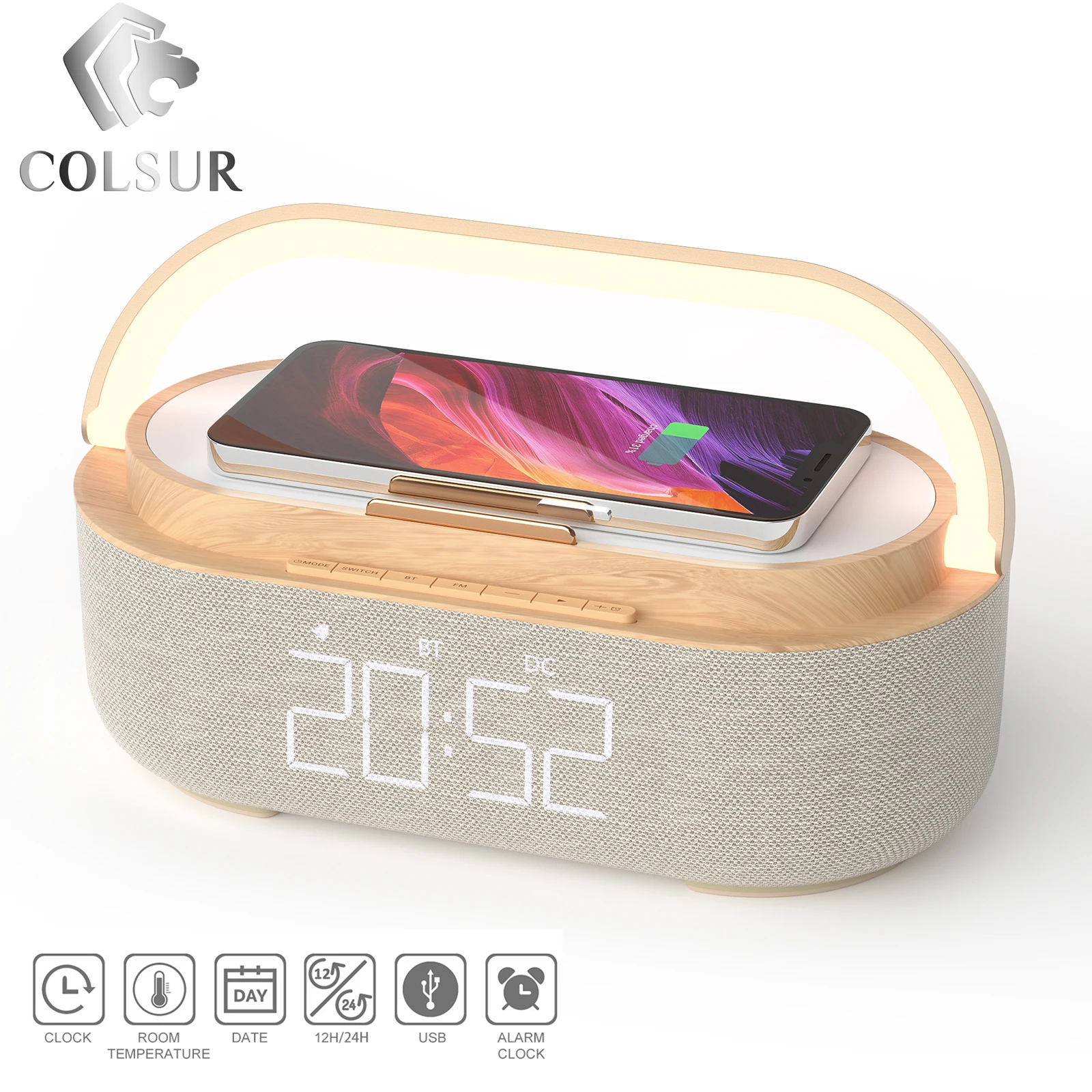 Wireless Charger For IPhone 11 X XR XS 8 Fast Wirless Charging Dock For Samsung Xiaomi Huawei OPPO Phone Alarm Charger Wireless