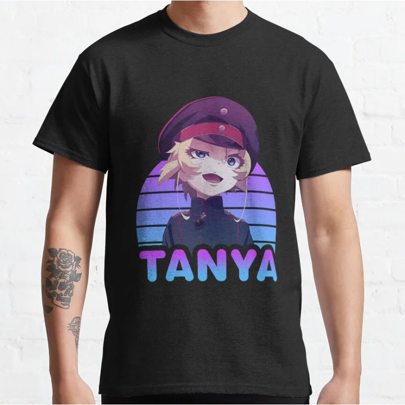 

Tanya von Degurechaff - Youjo senki Tanya Degurechaff Kawaii Anime girls Cute Manga otaku T-shirt large size Adult Tops S-6xl