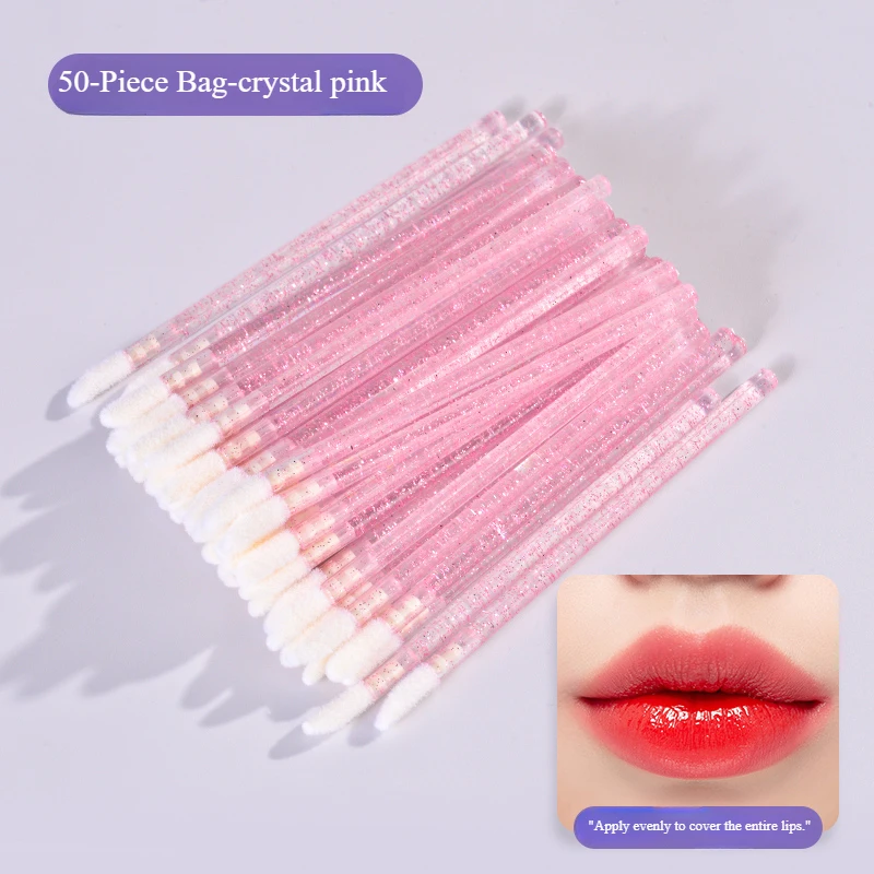 25/50PCS lip applicators disposable,lip brush,disposable mascara wands,disposable makeup applicators,disposable lip applicators