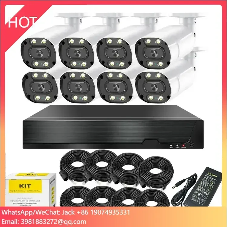 Jianvision أحدث جيد DIY السلكية 4MP HD 8 قناة في الهواء الطلق IP POE CCTV نظام الكاميرا الأمنية