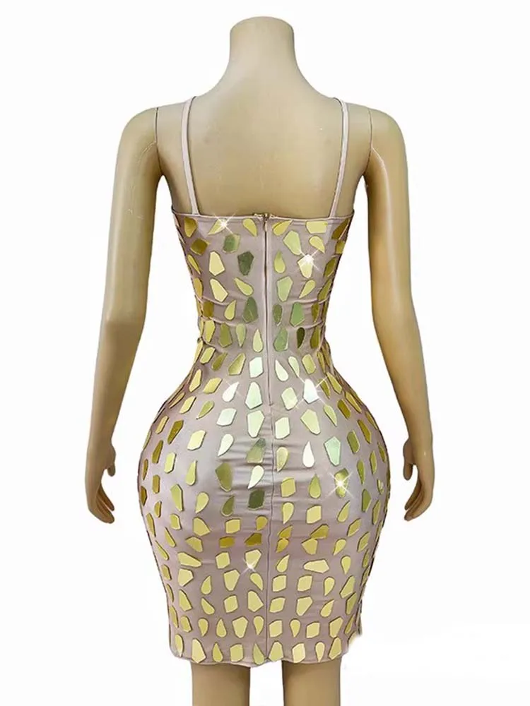 Robe élastique à bretelles Sexy à paillettes de haute qualité, vêtements personnalisés pour femmes, nouvelle mode 2025