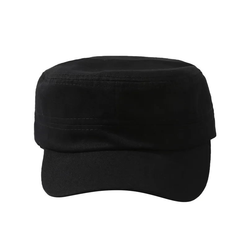 1PC Mode Männer Frauen Fünf Farben Unisex Einstellbar Klassischen Stil Plain Flache Vintage Armee Hut Kadett Militär Patrol Cap – Detail 37
