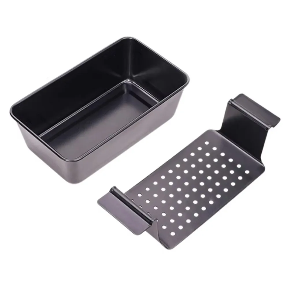 

Non Stick Meatloaf Pan Rectangular Heat Resistance Toast Baking Pan with Detachable Drain Tray Carbon Steel Bread Mold Bakery