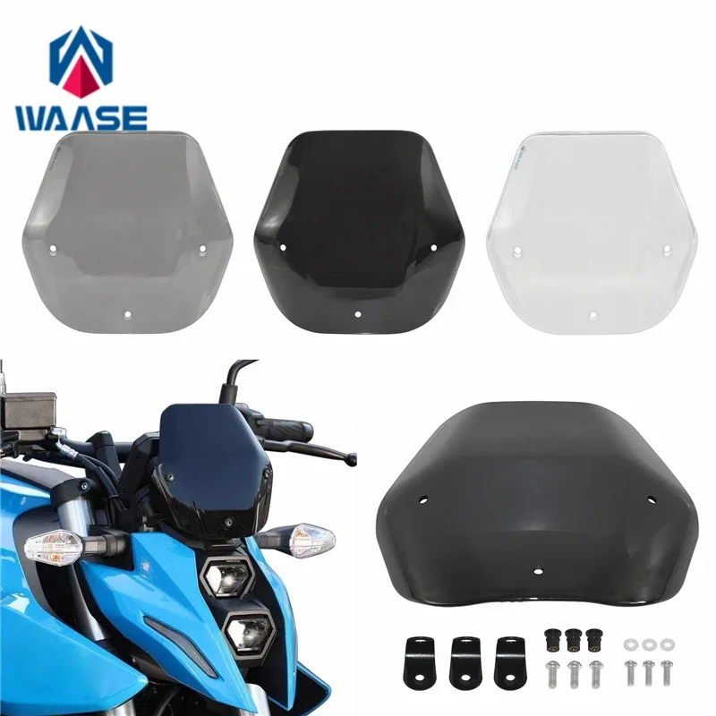 waase For Suzuki GSX-8S GSX8S GSX 8S 2023 2024 Windscreen Windshield Wind Deflector Shield Screen Visor Glass