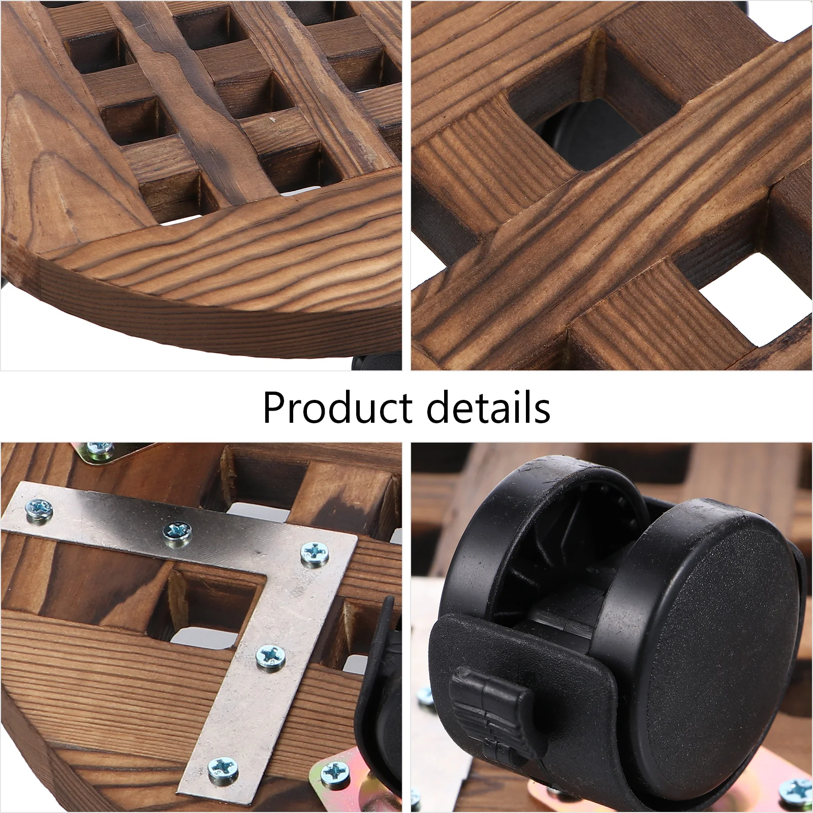 

Solid Wood Flowerpot Tray Thickened Wood No Odor Durable Plant Pots Base Patio Garden Balcony Storage Rack
