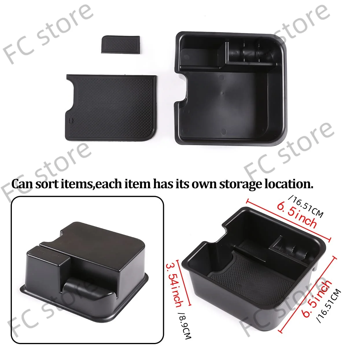 For Land Rover Discovery 4 LR4 2014-2016 Car With Refrigerator Central Storage Box Door Armrest Box Accessories Black ABS