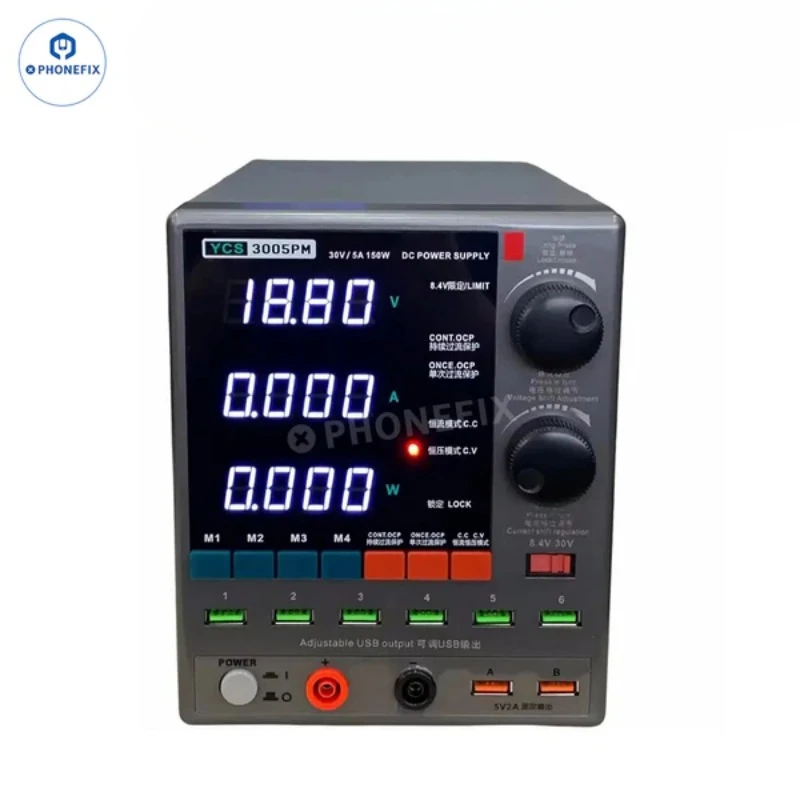 YCS 3060 180 واط 30 فولت 6A تيار مستمر محطة إمداد الطاقة للهاتف اللوحة الأم PCB بطاريات ماس كهربائى اختبار إصلاح كشف مقياس التيار الكهربائي