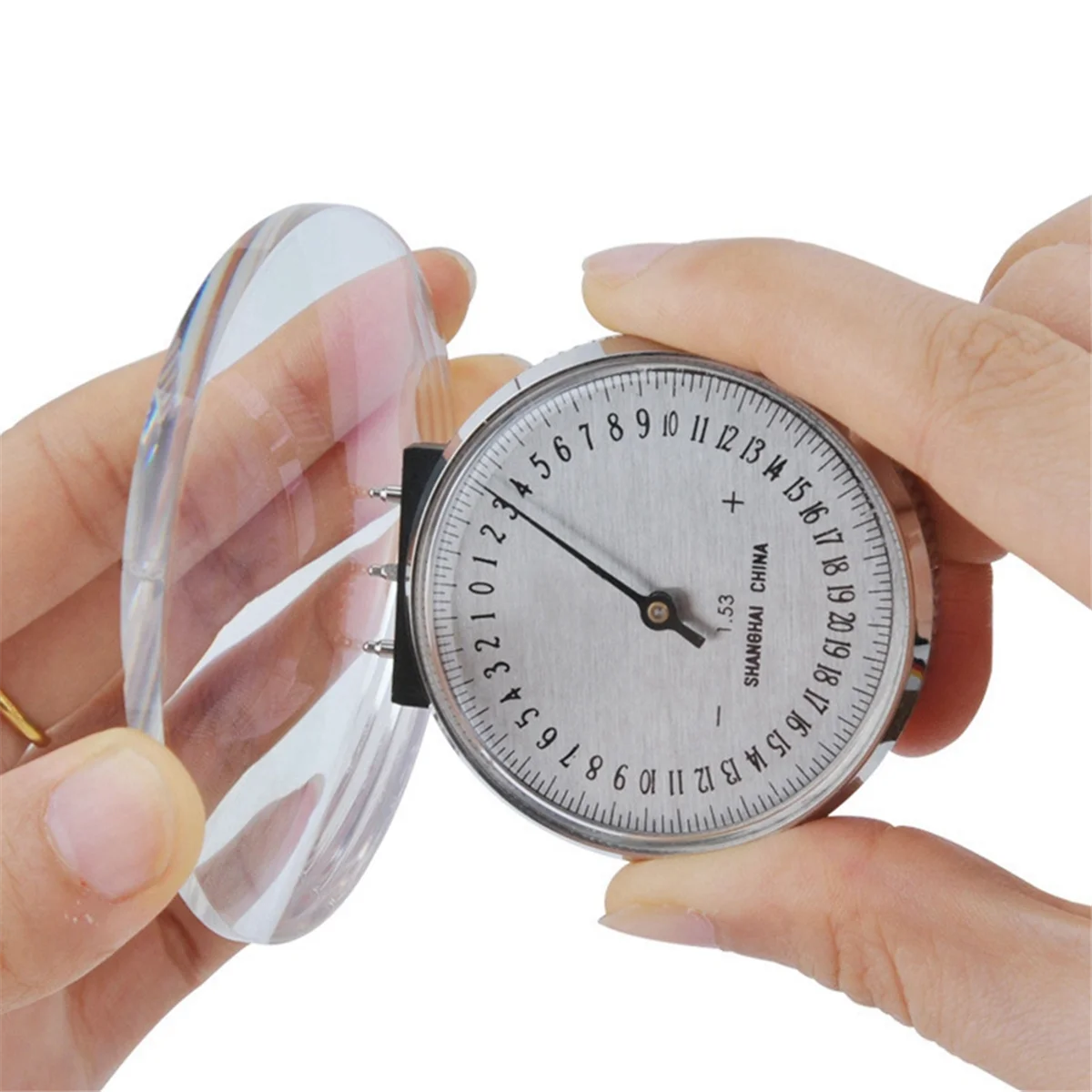 A04R-Optical Lens Clock Base Curve Measurement Radian Meter Gauge Measure Presbyopia Meter Range: +/-20 Index: 1.53