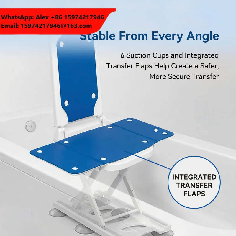 Electric Quiet Bathroom Shower Chair, Height Adjustable 310lbs Electric Bath Lift For Seniors, Disabled And Elderly