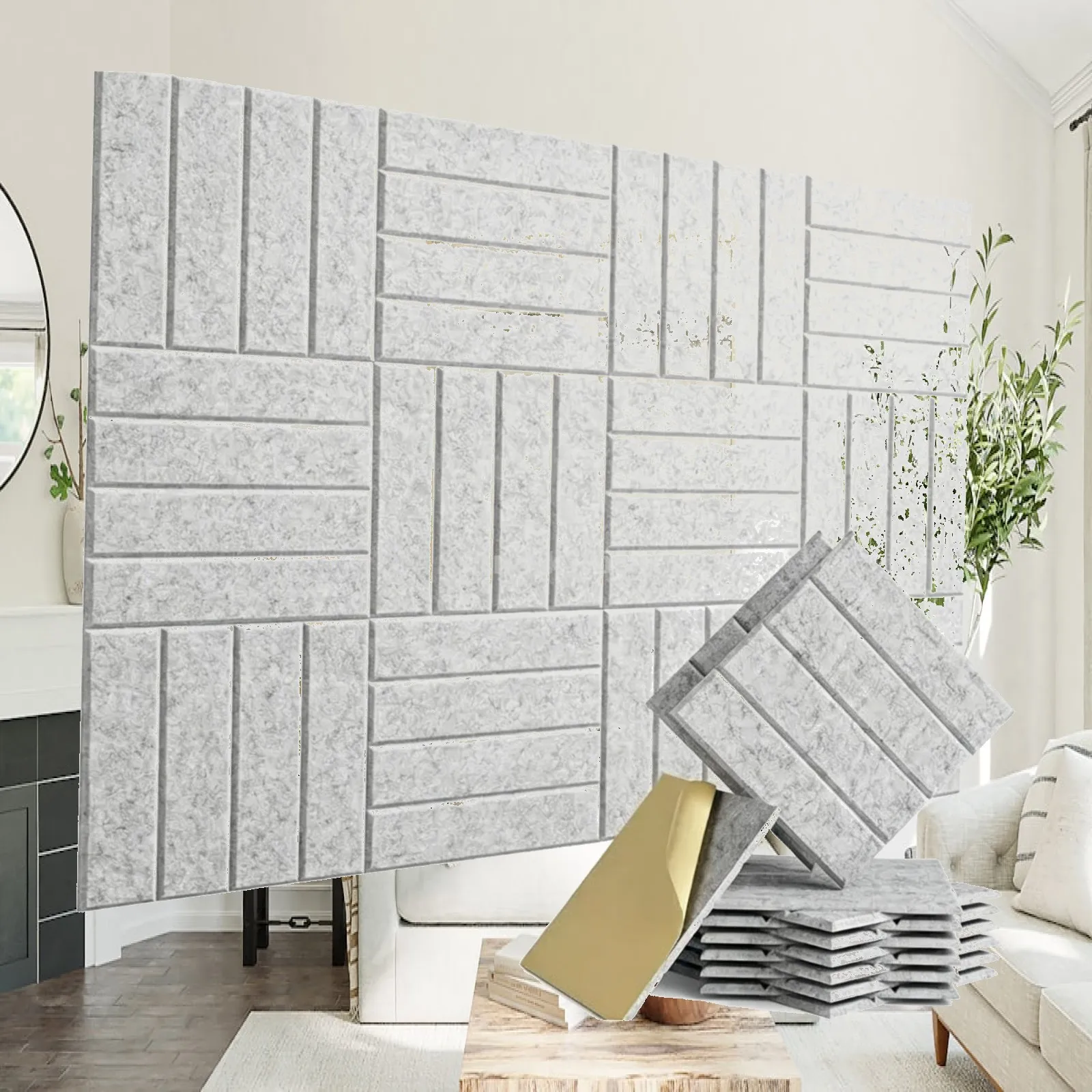 20Pcs Acoustic Wall Panels Soundproof Wall Panels Acoustic Treatment Easy to Install 12x12inch for Noise Reduction for Studio