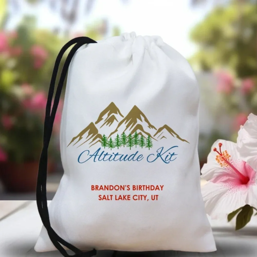 20 pcs Custom Altitude Kit Bags-Mountain Wedding Welcome Bags-Wedding Favor Gift Bags-Destination Wedding Welcome Party Bags