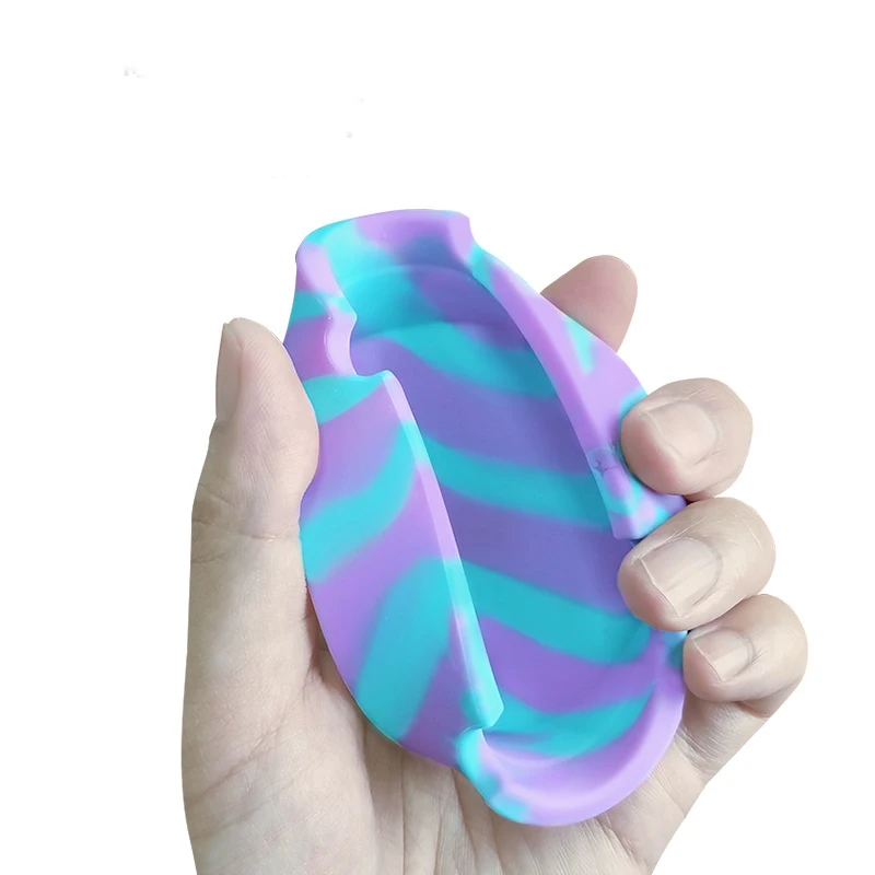 Leuchtender/bunter fluoreszierender Rauch, praktischer Zigarettenetui, kreative Aschenbecher, Silikongel-Aschenbecher, leichter runder Aschenbecher – Detail 4