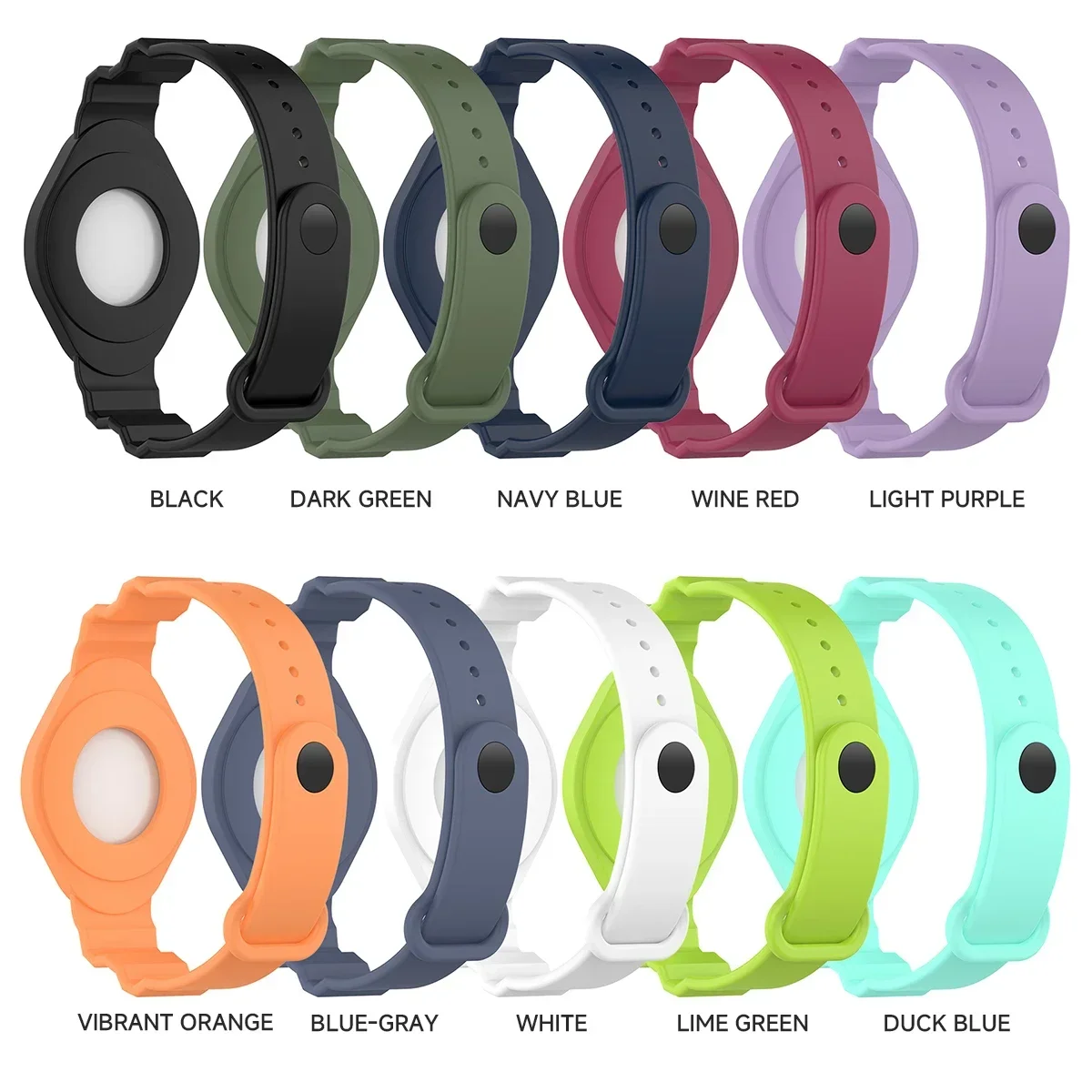 Custodia AirTag cinturino in silicone cinturino regolabile antigraffio braccialetti protettivi AirTag supporto accessori tracker per bambini