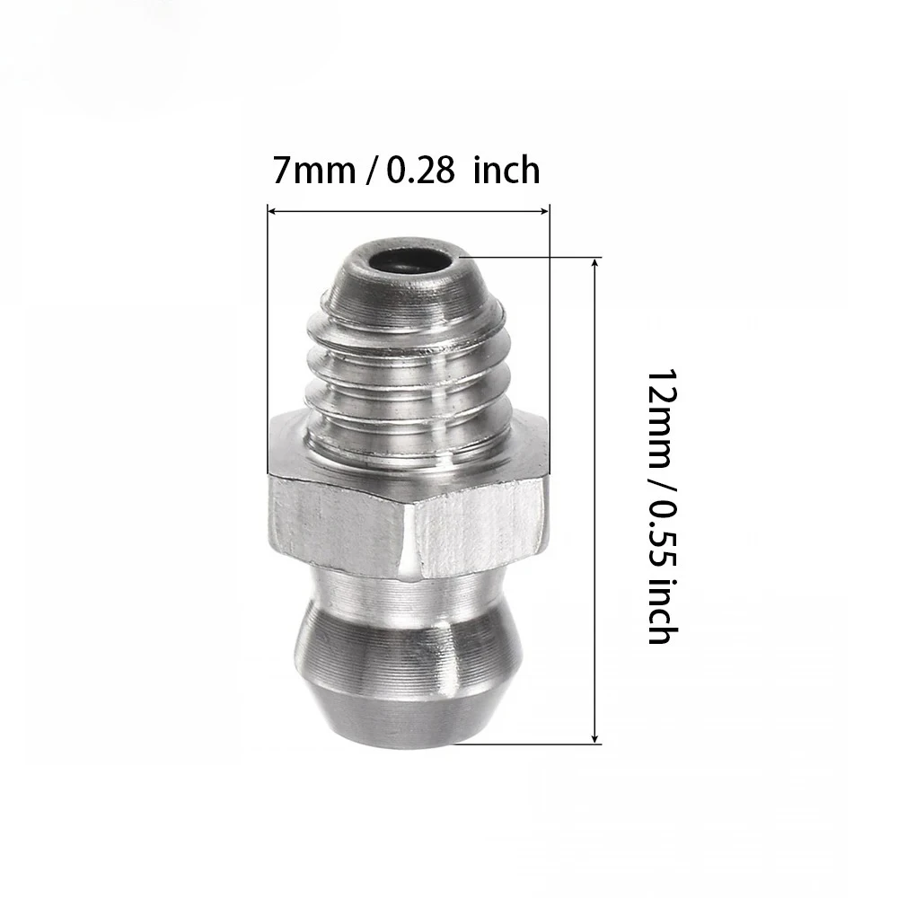 10PCS M6 Grease Gun Coupler Steel Connector Fittings Grease Nipple Straight Hydraulic Car Filling Tools Grease Fitting Nipple