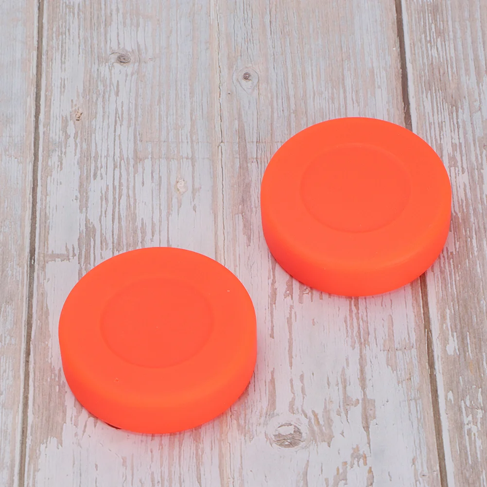 ชุดสีฟ้าฮ็อกกี้น้ําแข็ง PVC Ball ตกแต่ง Bounce Pucks สําหรับเกมกีฬายางอุปกรณ์เสริม